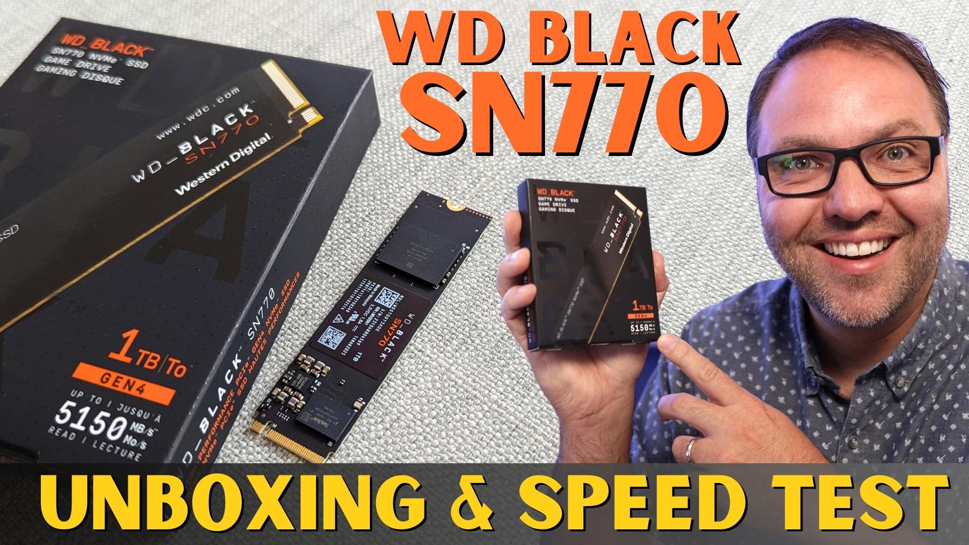 Watch WD Black SN770 1TB NVME M.2 Unboxing & Speed Test on Amazon Live